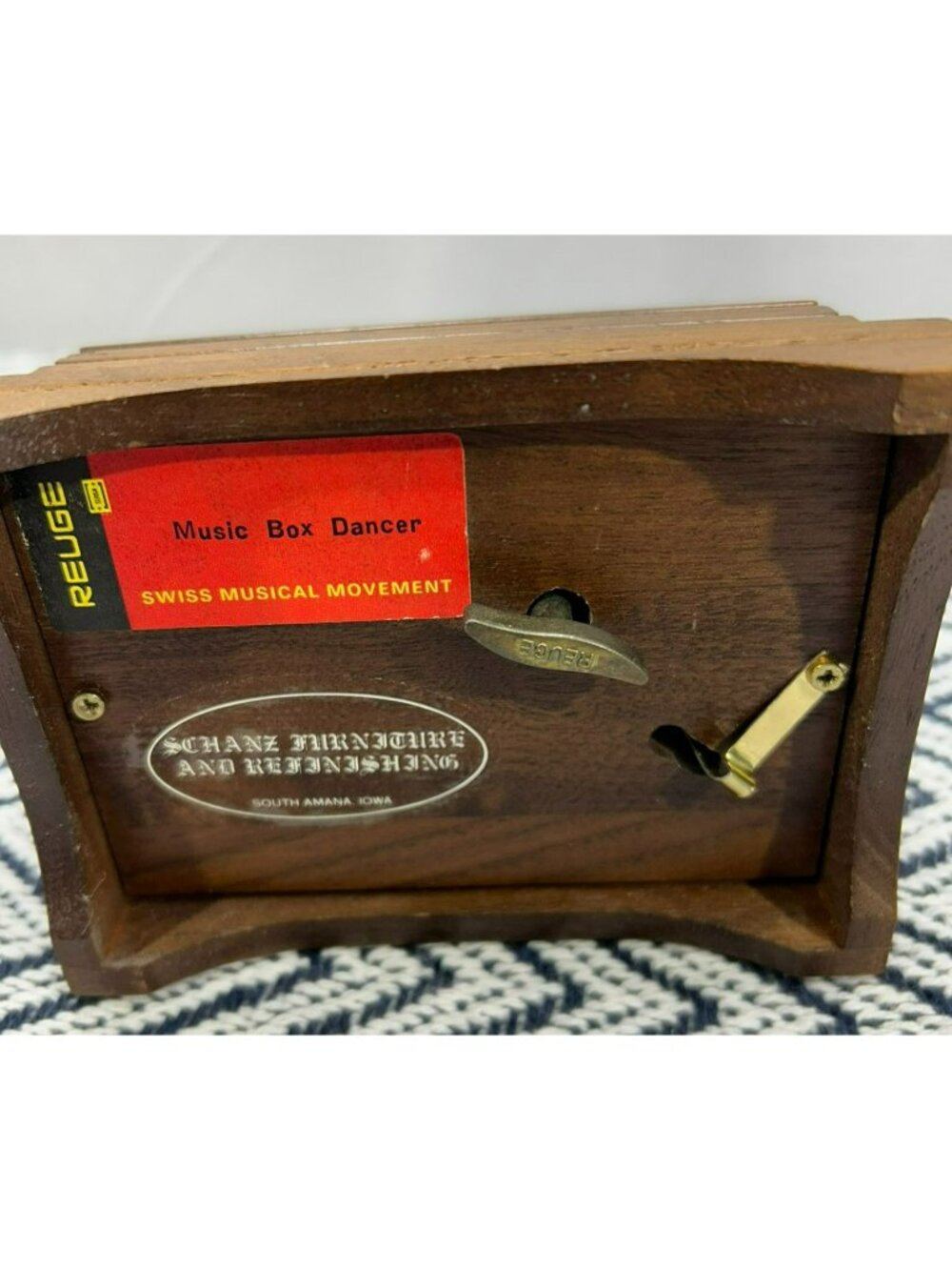 VTG Reuge 5in Wooden Music Box Swiss Musical Movement South Amana Iowa Tested - Picture 9 of 9